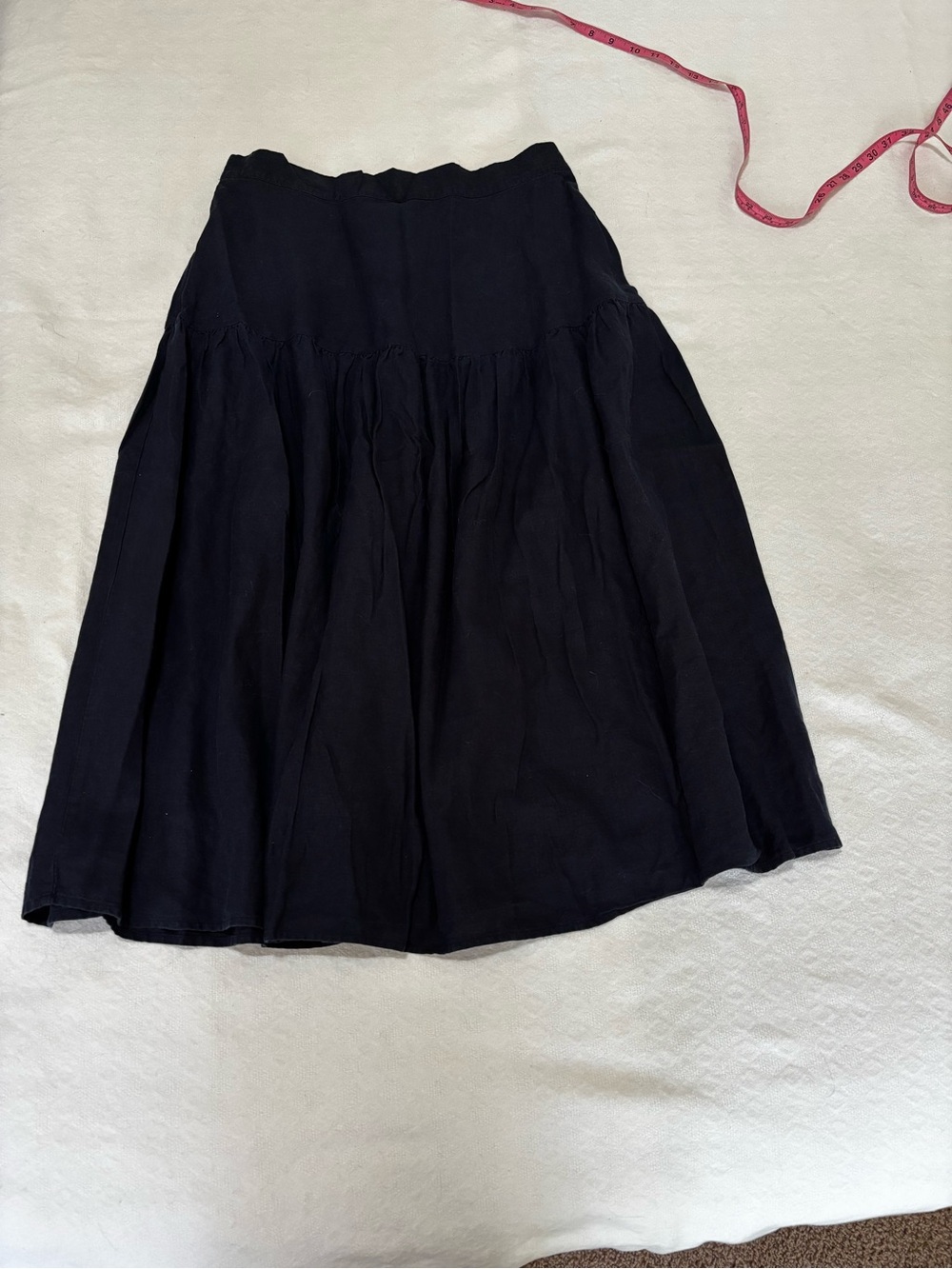 Banana Republic Black A-Line Midi Skirt